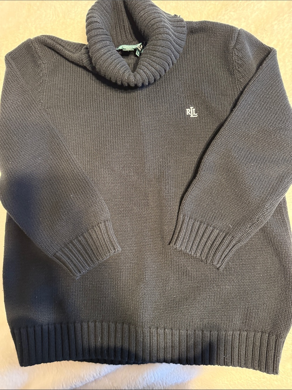 Ralph Lauren Women’s Navy Turtleneck Sweater